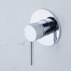 PIN lever round bath shower mixer chrome