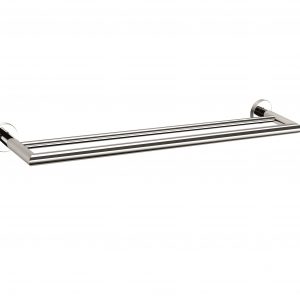 Pin 700mm round double towel rail