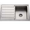 304 stainless steel kitchen sink single bowl with drainer top mount sink