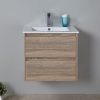 Rio 600mm wall hung vanity with ceramic top
