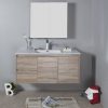 1200mm oak wall hung vanity cabinet only