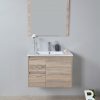 750mm oak wall hung vanity cabinet only