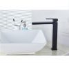 QUAZ square bathroom vanity tall basin mixer matt black