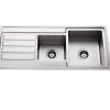 304 stainless steel 1/4 bowl top mount kitchen sink right hand