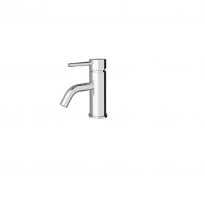 Pin lever round vanity basin mixer with curve spout