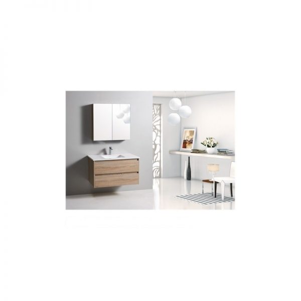 Rio 900mm wall hung vanity with ceramic top