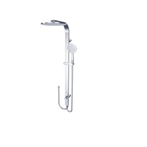 Luxury round rain shower set combination handheld shower double hose