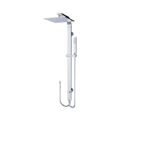 Luxury square rain shower set combination handheld shower double hose
