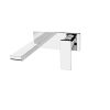 Astro square wall basin bath mixer with outlet chrome