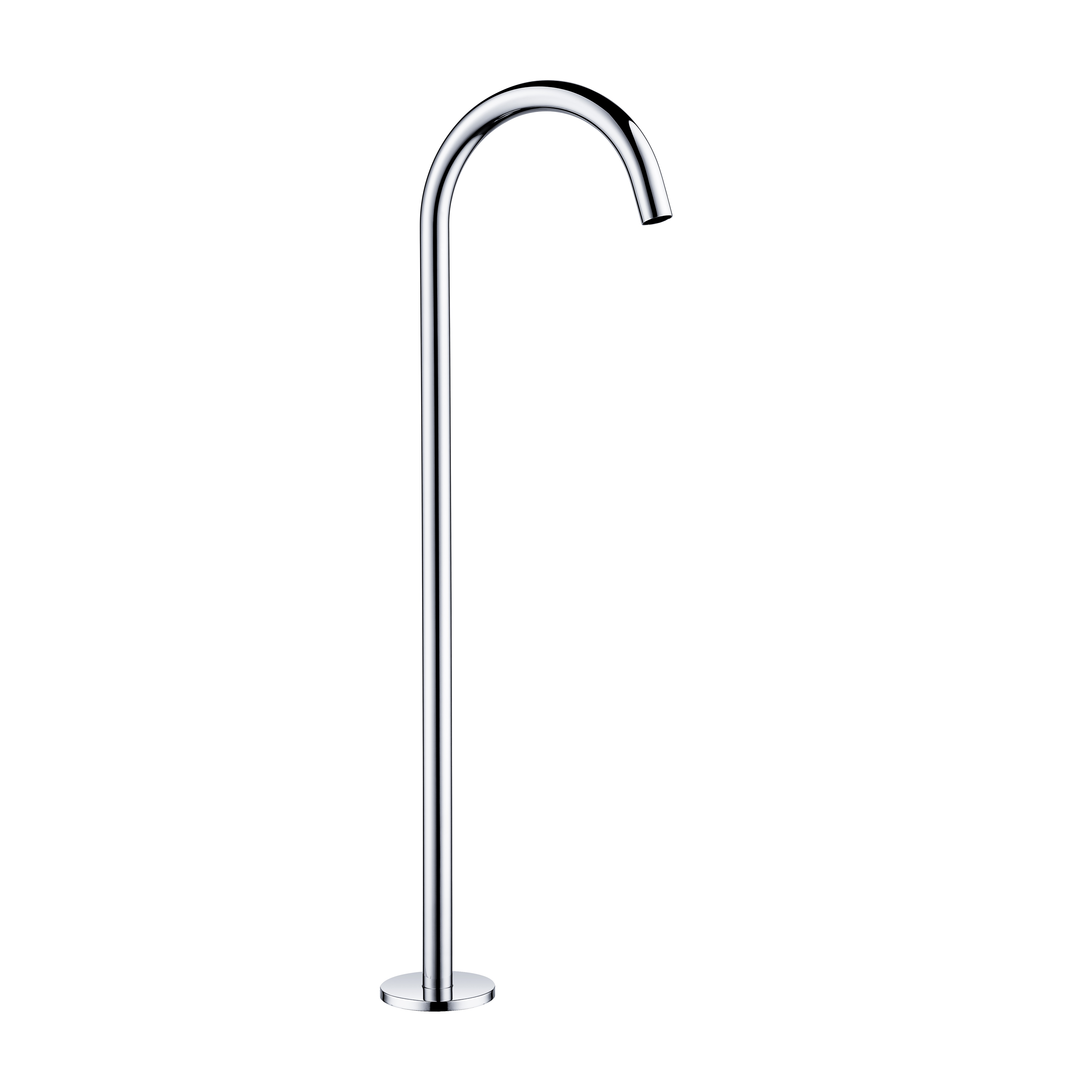 Round Goose Neck Floor Mounted Free Standing Bath Spout