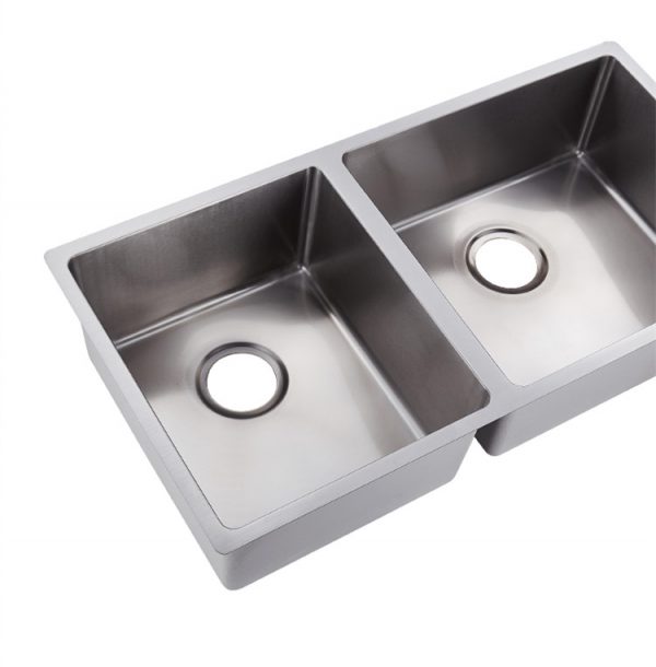 3/4 double bowl hand made stainless steel kitchen sink