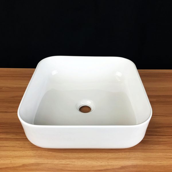 Leena square above counter top ceramic basin