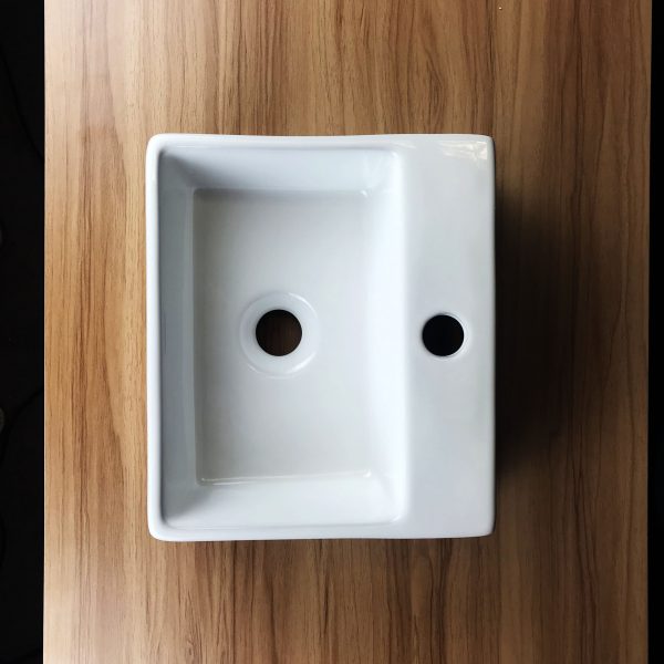 Powder room mini wall hung ceramic basin